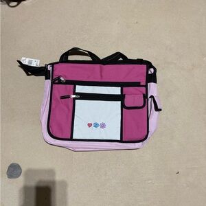 Pink and White Women's Bag